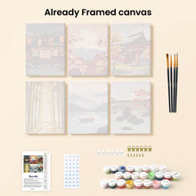 Load image into Gallery viewer, Mini Paint by numbers 6"x8" (6 pieces) - Zen Landscapes