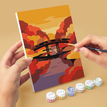 Load image into Gallery viewer, Mini Paint by numbers 6"x8" (6 pieces) - Sunset in Japan