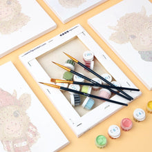 Load image into Gallery viewer, Mini Paint by numbers 6"x8" (6 pieces) - Little Moo Friends