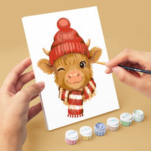 Load image into Gallery viewer, Mini Paint by numbers 6"x8" (6 pieces) - Little Moo Friends