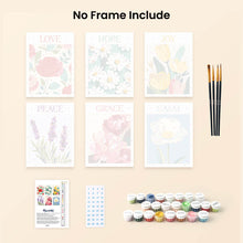 Load image into Gallery viewer, Mini Paint by numbers 6"x8" (6 pieces) - Blooming Emotions 1