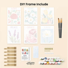 Load image into Gallery viewer, Mini Paint by numbers 6"x8" (6 pieces) - Blooming Emotions 1