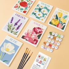 Load image into Gallery viewer, Mini Paint by numbers 6"x8" (6 pieces) - Blooming Emotions 2