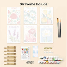 Load image into Gallery viewer, Mini Paint by numbers 6"x8" (6 pieces) - Blooming Emotions 2