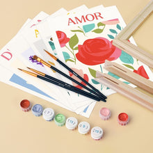 Load image into Gallery viewer, Mini Paint by numbers 6"x8" (6 pieces) - Blooming Emotions 3