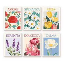Load image into Gallery viewer, Mini Paint by numbers 6"x8" (6 pieces) - Blooming Emotions 4 Figured'Art