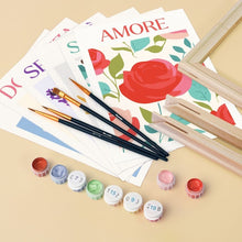 Load image into Gallery viewer, Mini Paint by numbers 6"x8" (6 pieces) - Blooming Emotions 4