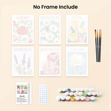 Load image into Gallery viewer, Mini Paint by numbers 6"x8" (6 pieces) - Blooming Emotions 4