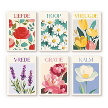 Load image into Gallery viewer, Mini Paint by numbers 6"x8" (6 pieces) - Blooming Emotions 5 Figured'Art