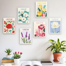 Load image into Gallery viewer, Mini Paint by numbers 6"x8" (6 pieces) - Blooming Emotions 5