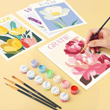 Load image into Gallery viewer, Mini Paint by numbers 6"x8" (6 pieces) - Blooming Emotions 5