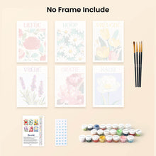 Load image into Gallery viewer, Mini Paint by numbers 6"x8" (6 pieces) - Blooming Emotions 5