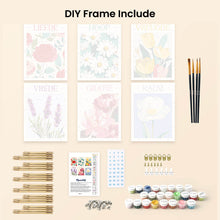 Load image into Gallery viewer, Mini Paint by numbers 6"x8" (6 pieces) - Blooming Emotions 5
