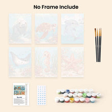 Load image into Gallery viewer, Mini Paint by numbers 6"x8" (6 pieces) - Ocean Treasures