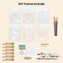 Load image into Gallery viewer, Mini Paint by numbers 6"x8" (6 pieces) - Ocean Treasures