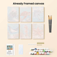 Load image into Gallery viewer, Mini Paint by numbers 6"x8" (6 pieces) - Ocean Treasures