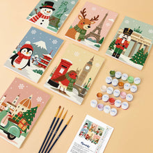 Load image into Gallery viewer, Mini Paint by numbers 6"x8" (6 pieces) - Holiday Destinations
