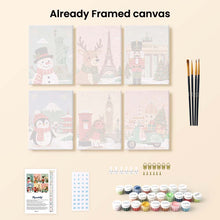 Load image into Gallery viewer, Mini Paint by numbers 6"x8" (6 pieces) - Holiday Destinations