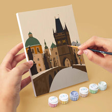 Load image into Gallery viewer, Mini Paint by numbers 6"x8" (6 pieces) - Winter Village Collection