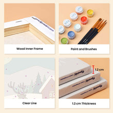 Load image into Gallery viewer, Mini Paint by numbers 6"x8" (6 pieces) - Winter Village Collection