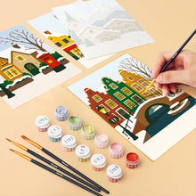 Load image into Gallery viewer, Mini Paint by numbers 6"x8" (6 pieces) - Christmas in Europe