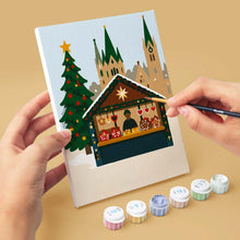Load image into Gallery viewer, Mini Paint by numbers 6"x8" (6 pieces) - Christmas in Europe