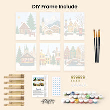 Load image into Gallery viewer, Mini Paint by numbers 6"x8" (6 pieces) - Christmas in Europe