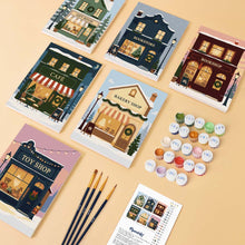 Load image into Gallery viewer, Mini Paint by numbers 6"x8" (6 pieces) - Festive Village