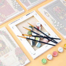 Load image into Gallery viewer, Mini Paint by numbers 6"x8" (6 pieces) - Christmas Front Doors