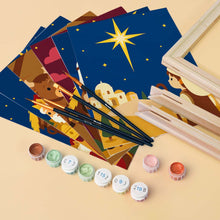 Load image into Gallery viewer, Mini Paint by numbers 6"x8" (6 pieces) - The Nativity Story
