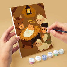 Load image into Gallery viewer, Mini Paint by numbers 6"x8" (6 pieces) - The Nativity Story