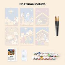 Load image into Gallery viewer, Mini Paint by numbers 6"x8" (6 pieces) - The Nativity Story