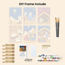Load image into Gallery viewer, Mini Paint by numbers 6"x8" (6 pieces) - The Nativity Story