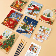 Load image into Gallery viewer, Mini Paint by numbers 6"x8" (6 pieces) - Christmas Memories