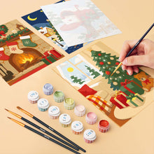 Load image into Gallery viewer, Mini Paint by numbers 6"x8" (6 pieces) - Christmas Memories