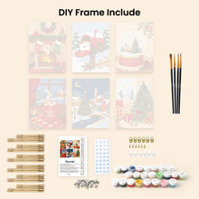 Load image into Gallery viewer, Mini Paint by numbers 6"x8" (6 pieces) - Christmas Memories