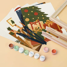 Load image into Gallery viewer, Mini Paint by numbers 6"x8" (6 pieces) - Festive Winter Moments