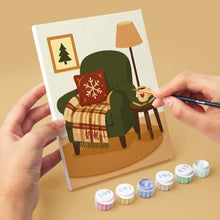 Load image into Gallery viewer, Mini Paint by numbers 6"x8" (6 pieces) - Festive Winter Moments