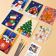 Load image into Gallery viewer, Mini Paint by numbers 6"x8" (6 pieces) - Festive Winter Favorites
