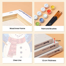 Load image into Gallery viewer, Mini Paint by numbers 6"x8" (6 pieces) - Festive Winter Favorites