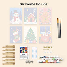 Load image into Gallery viewer, Mini Paint by numbers 6"x8" (6 pieces) - Festive Winter Favorites