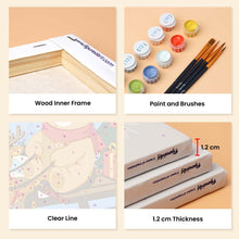 Load image into Gallery viewer, Mini Paint by numbers 6"x8" (6 pieces) - Christmas Teddy Bears