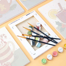 Load image into Gallery viewer, Mini Paint by numbers 6"x8" (6 pieces) - Cozy Winter Drinks