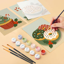 Load image into Gallery viewer, Mini Paint by numbers 6"x8" (6 pieces) - Christmas Sweets