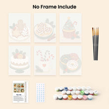 Load image into Gallery viewer, Mini Paint by numbers 6"x8" (6 pieces) - Christmas Sweets