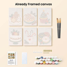 Load image into Gallery viewer, Mini Paint by numbers 6"x8" (6 pieces) - Christmas Sweets