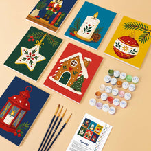 Load image into Gallery viewer, Mini Paint by numbers 6"x8" (6 pieces) - Christmas Traditions