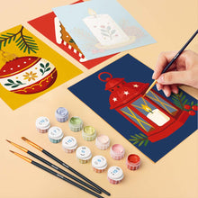 Load image into Gallery viewer, Mini Paint by numbers 6"x8" (6 pieces) - Christmas Traditions