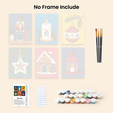 Load image into Gallery viewer, Mini Paint by numbers 6"x8" (6 pieces) - Christmas Traditions