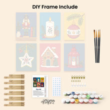 Load image into Gallery viewer, Mini Paint by numbers 6"x8" (6 pieces) - Christmas Traditions